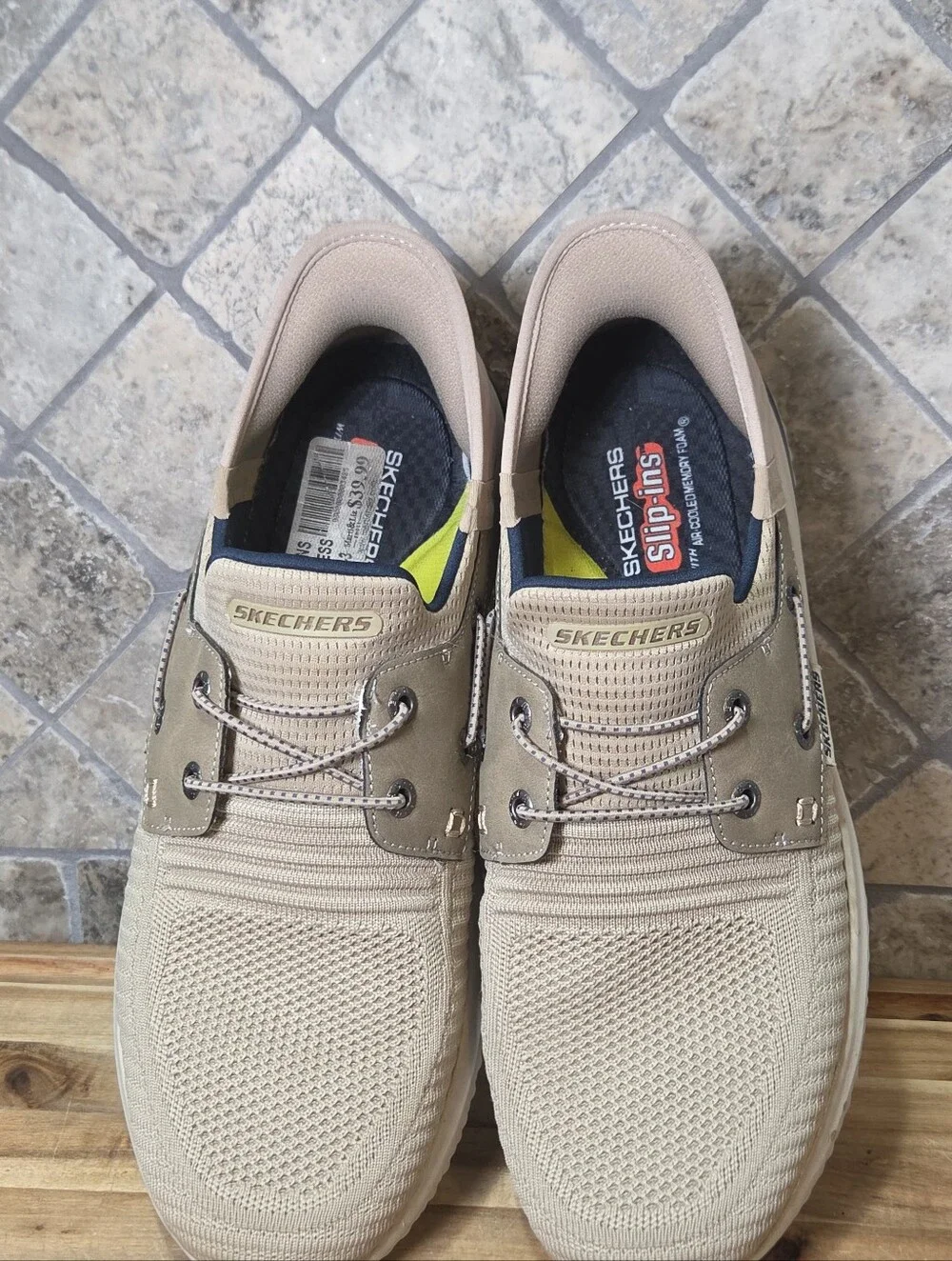 Mens Skechers Hands Free Slip-Ins Delson 3.0-Roth Taupe Casual Size 10 M